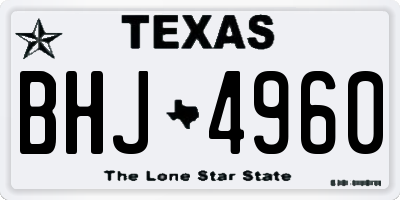 TX license plate BHJ4960