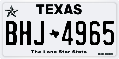 TX license plate BHJ4965