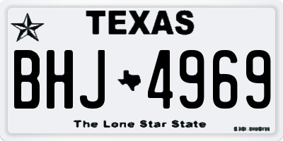 TX license plate BHJ4969