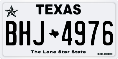 TX license plate BHJ4976