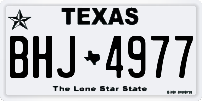 TX license plate BHJ4977