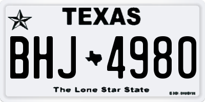 TX license plate BHJ4980