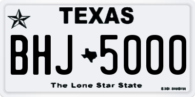 TX license plate BHJ5000