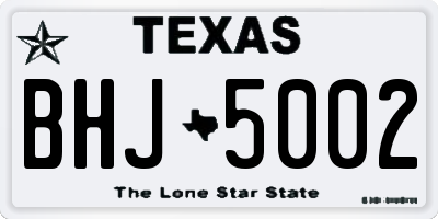 TX license plate BHJ5002