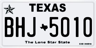 TX license plate BHJ5010