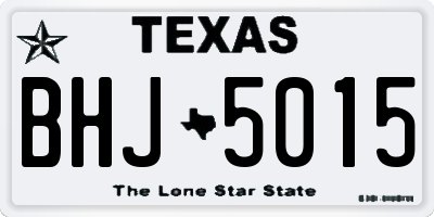 TX license plate BHJ5015