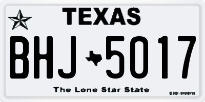 TX license plate BHJ5017