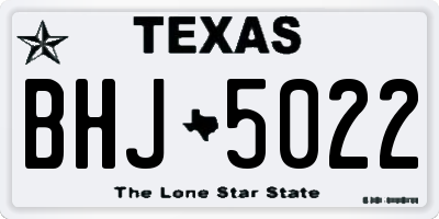 TX license plate BHJ5022