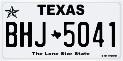 TX license plate BHJ5041