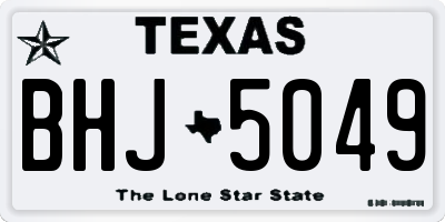 TX license plate BHJ5049