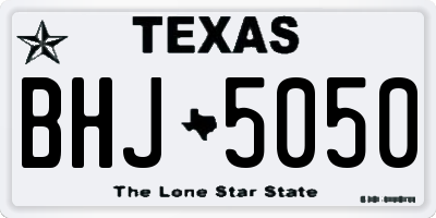 TX license plate BHJ5050