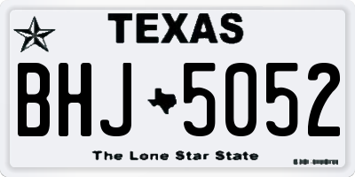 TX license plate BHJ5052