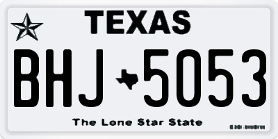 TX license plate BHJ5053