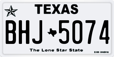TX license plate BHJ5074