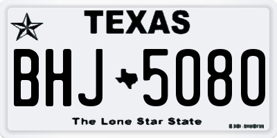 TX license plate BHJ5080