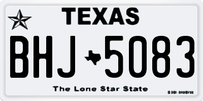 TX license plate BHJ5083