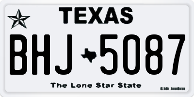TX license plate BHJ5087