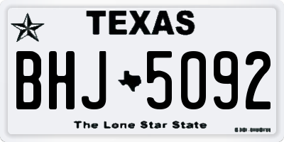TX license plate BHJ5092