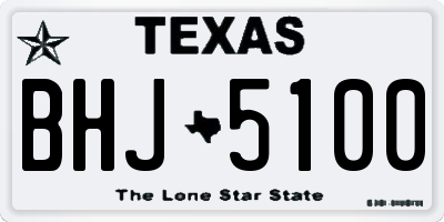 TX license plate BHJ5100