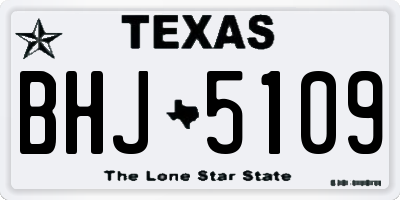 TX license plate BHJ5109