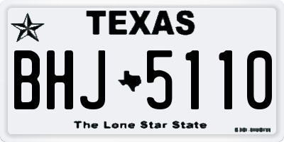 TX license plate BHJ5110