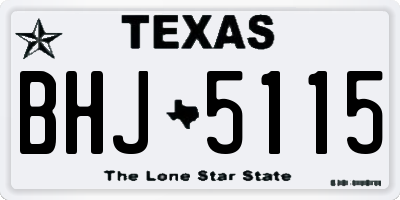 TX license plate BHJ5115