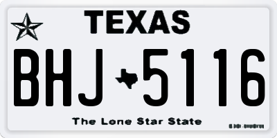TX license plate BHJ5116