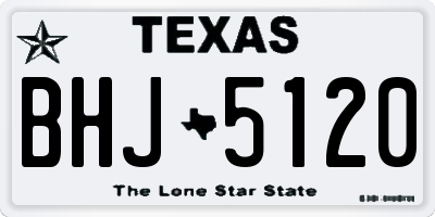 TX license plate BHJ5120
