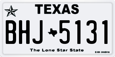 TX license plate BHJ5131