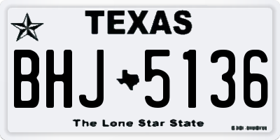 TX license plate BHJ5136