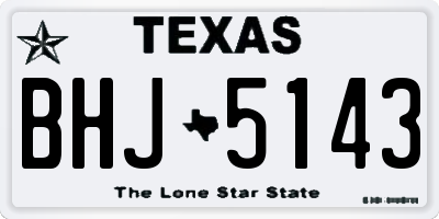 TX license plate BHJ5143