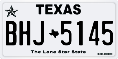 TX license plate BHJ5145