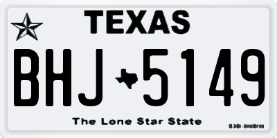 TX license plate BHJ5149