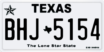 TX license plate BHJ5154