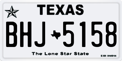TX license plate BHJ5158