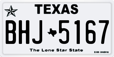 TX license plate BHJ5167