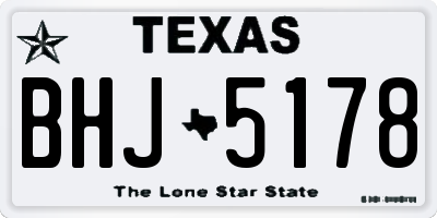 TX license plate BHJ5178