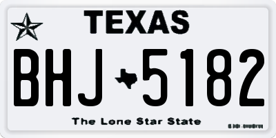 TX license plate BHJ5182