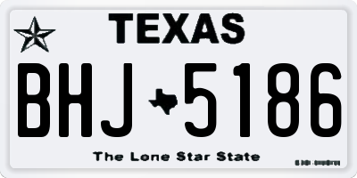 TX license plate BHJ5186