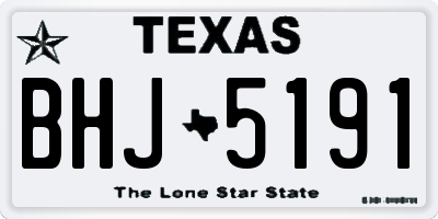 TX license plate BHJ5191