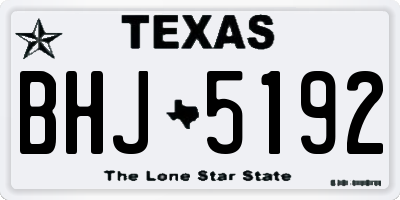TX license plate BHJ5192