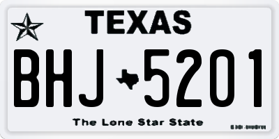 TX license plate BHJ5201