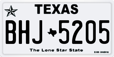 TX license plate BHJ5205