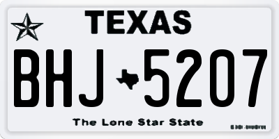 TX license plate BHJ5207