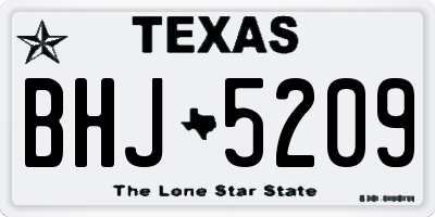 TX license plate BHJ5209