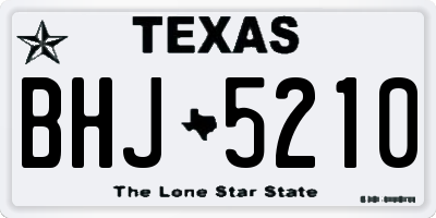 TX license plate BHJ5210