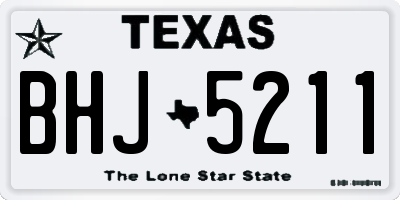 TX license plate BHJ5211