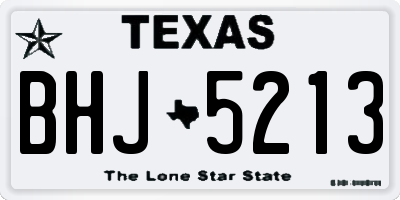 TX license plate BHJ5213