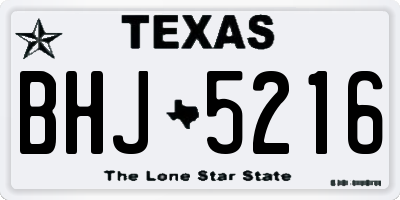 TX license plate BHJ5216