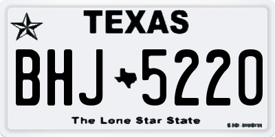 TX license plate BHJ5220